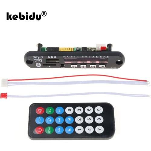 Wireless Bluetooth 5V-12V MP3 WMA Decoder Board Audio Module MP3 Decoder Bluetooth USB TF Radio For Car Remote Music Speaker