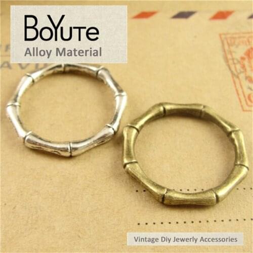 BoYuTe (60 Pieces/Lot) 23MM Zinc Alloy Materials Antique Bronze Silver Plated Connecting Loops Pendants Diy Jewelry Accessories