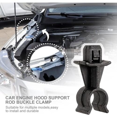 Black Retainer For Nissan Qashqai Dualis J10 Navara D40 Pathfinder R51 Bonnet Hood Support Prod Rod Clamp Clip Holder 65722EB300