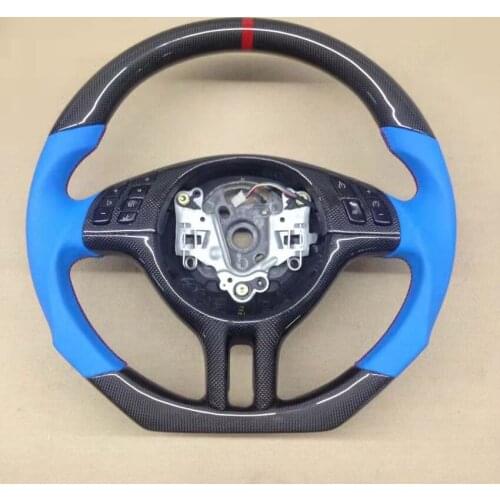 Cuatomized Real Carbon Fiber Sports Steering Wheel Leather compatible for BMW 5 Series 2010-2015