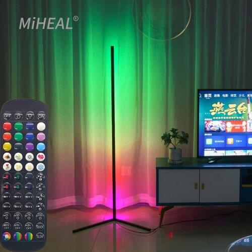 DIY LED Floor Lamp RGB Floor Light Colorful Bedroom Dining Room Atmosphere Lighting Club Home Indoor Decor Standing Lamp