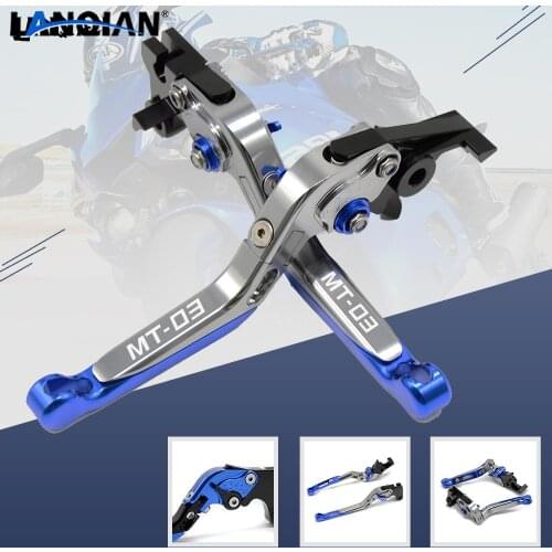 For Yamaha MT03 Motorcycle Adjustable Folding Brake Clutch Levers MT-03 2015 2016 2017 2018 2019 2020 MT 03 CNC Accessories