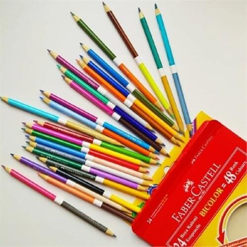 Faber Castell 48 Colored Wooden Colors Pencils Beginners Hand Painted Drawing Art Supplies Students Colorfully