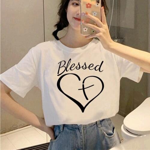 Summer Women T Shirt Korean Fashion Lady Top Clothing Letters Print Female Short Sleeve Casual Aesthetic T Shirts for Girls Lady