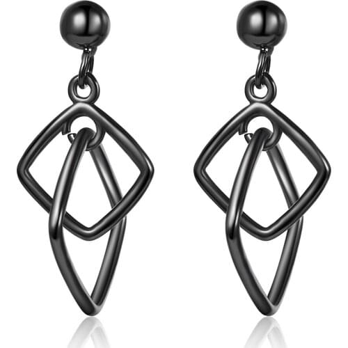 Willing To Hook The Fish Will Move The Ear Nails Female Simple Creative Personality Studs Niche Design Diamond Earrings