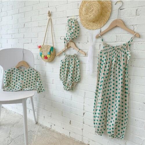 2021 new boys girls dots rompers cotton shorts sleeve summer babys jumpsuit