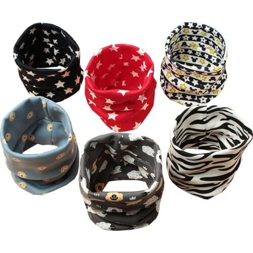 Cotton scarf for children Boy and girl scarf for baby cartoon scarf fashion warm collar for boys and girls pure cotton neck wrap