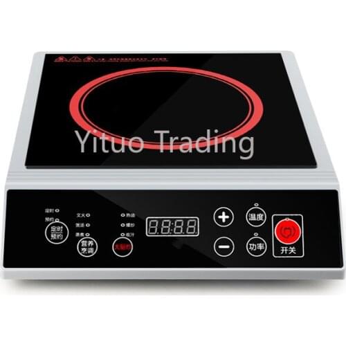 Intelligent Commercial Button Type 3500W Induction Cooker 9-speed Stir Fry Stove Canteen Restaurant Flat Induction Cooker