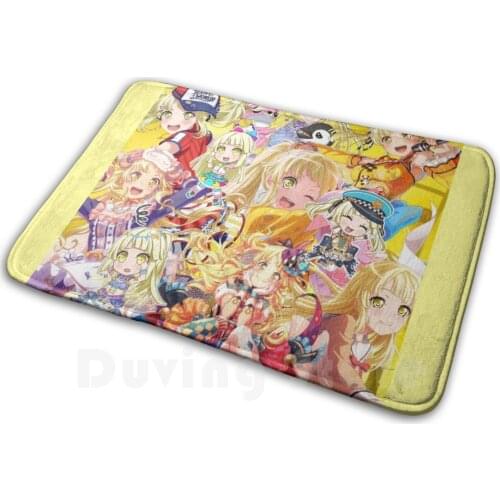 Kokoro Tsurumaki Explosion! Mat Rug Carpet Anti-Slip Floor Mats Bedroom Bandori Bang Dream Bang Dream Girls Band Party Harohapi