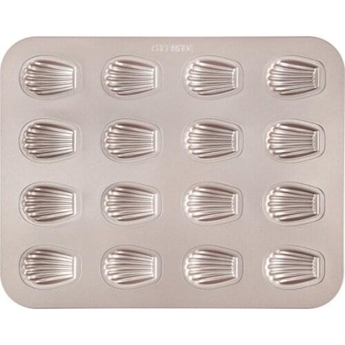Fashion 12 Cup Muffin Pan Glod Easy To Clean Cake Moulds Glod Carbon Steel Cake Tools