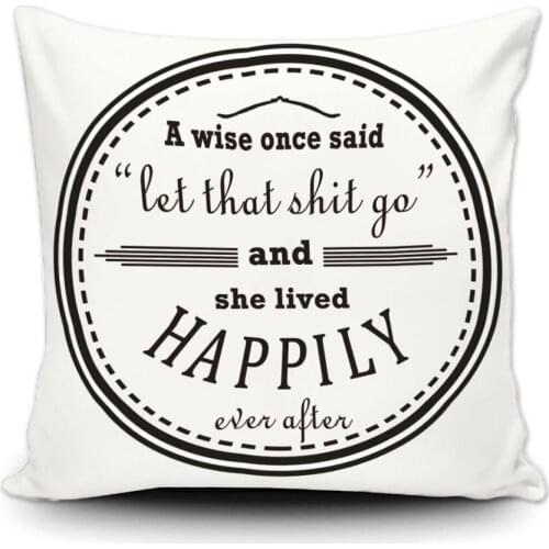 A Wise Once Said Printed Throw Pillow Case Text Printing Decorative Cushion Cover Pillowcase Home Decor By Lvsure For Car Seat