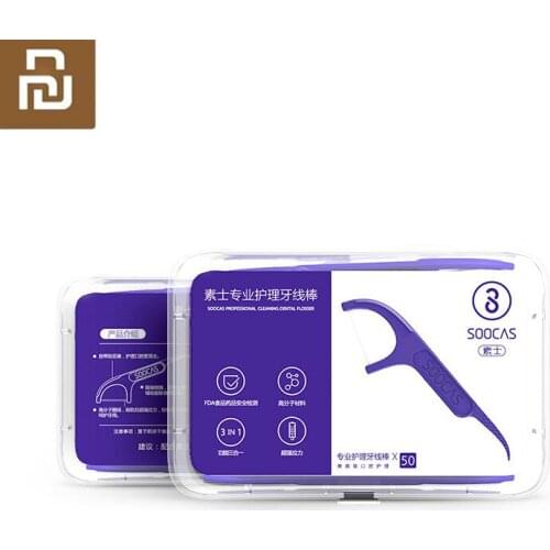 New Youpin 50pcs/box Daily Tooth Cleaning Professional Dental Floss Superfine Dental Floss