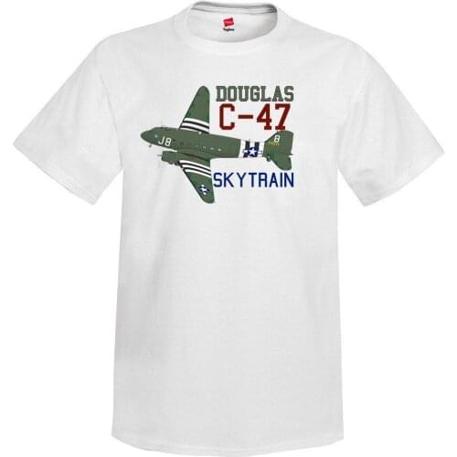 Hip Hop Novelty T Shirts MenS Brand Clothing Douglas C-47 Skytrain Airplane T-Shirt - Personalized with Your Tee Shirt