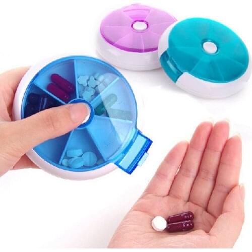 New Weekly Rotating Pillbox Travel Pill Case Pill Organizer Medicine Box Drugs Pill Container