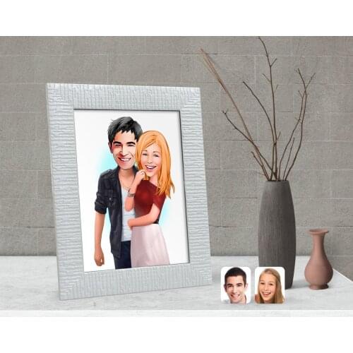 Personalized Valentine Caricature Of Decorative Çerçeve-90