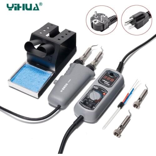YIHUA 938D Tweezers Mini Soldering Iron Station Portable Hot Tweezer For BGA SMD Repairing Tweezer Iron Station 220V/110V EU/US