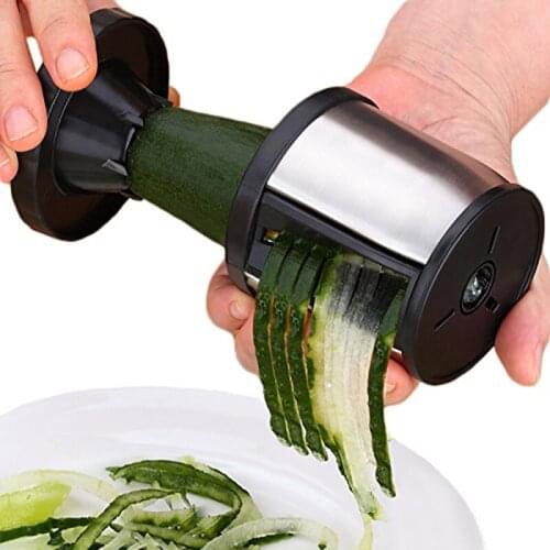 Handheld Stainless Steel Vegetable Grater Slicer Spiral Cutter Zucchini Spiralizer Kitchen Gadgets