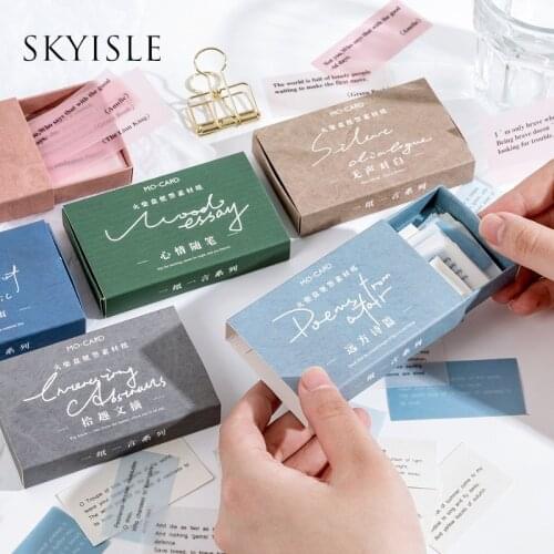 SKYISLE One paper, one word, hand account notes, material paper sulfuric acid paper net red ins English handwriting wild mobile