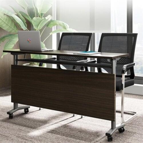 Portable Computer Table Office Desk with Wheel Movable PC Laptop Table Furniture Folding Study Training Meeting Table 120cm