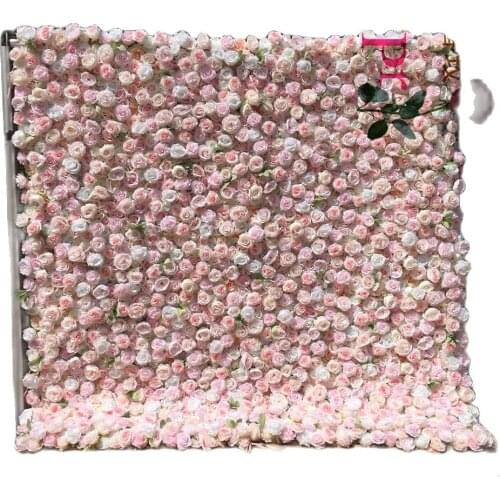 SPR Wedding decor silk white roses flower backdrop panel indoor decorative flowers Artificial flower wall