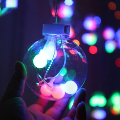 Led Wishing Ball Light String Wholesale 220V Plug-in Curtain Light Background Decoration Wedding Decorations Party Decorations