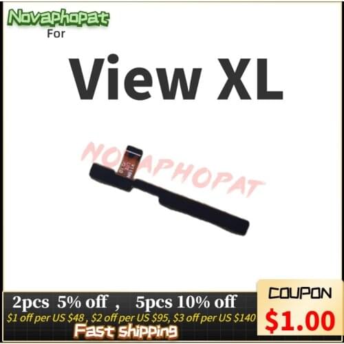 Novaphonepat Power Button Ribbon For Wiko View XL Power Switch on/off Volume Up Down keyboard Flex Cable 10pcs/lot