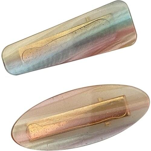2Pcs/Set Colorful Personality Women Hair Clips Simple Hair Pin Hair Barrette Hair Accessories For Women Ladies Girls