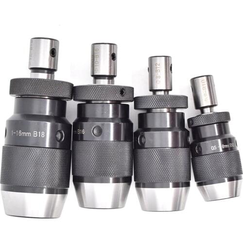 1set B16 self tighten keyless drill chuck +inner hole 8 9 10 11 12 14 16 17 18 19 20mm arbor adapter motor shaft connecting rod
