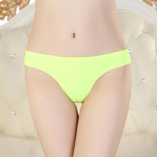 Ladies Seamless Sexy Thong Women Stretch Soft Underwear Cotton G-String Panties Sexy Erotic Lingerie Porno Breathable Briefs Hot