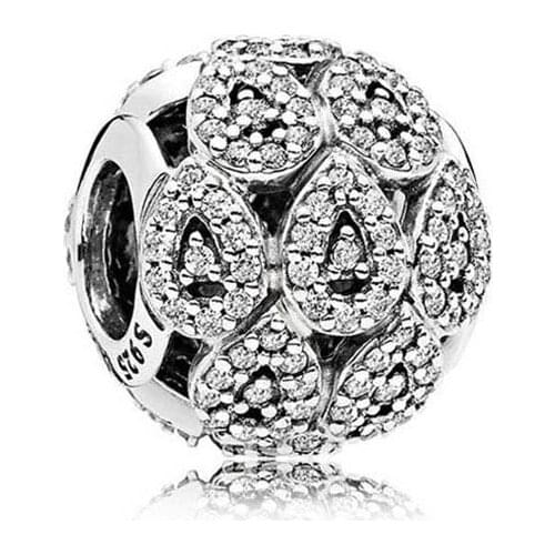 Authentic 925 Sterling Silver Bead Cascading Glamour Charm Fit Fashion Women Pandora Bracelet Bangle Gift DIY Jewelry