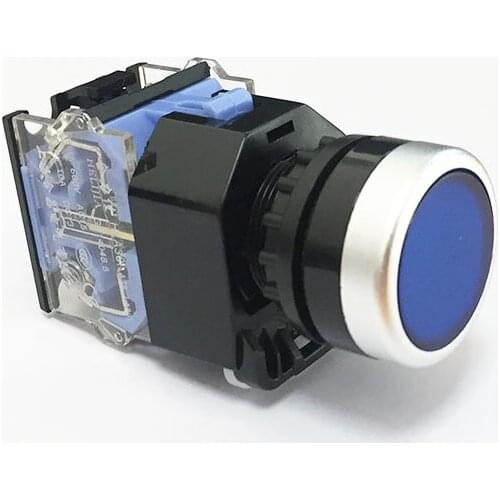 1pc 22m momentary Switch Power Start Stop ON OFF Push Button for Car Computer Door Industrial equipment (reset switch)