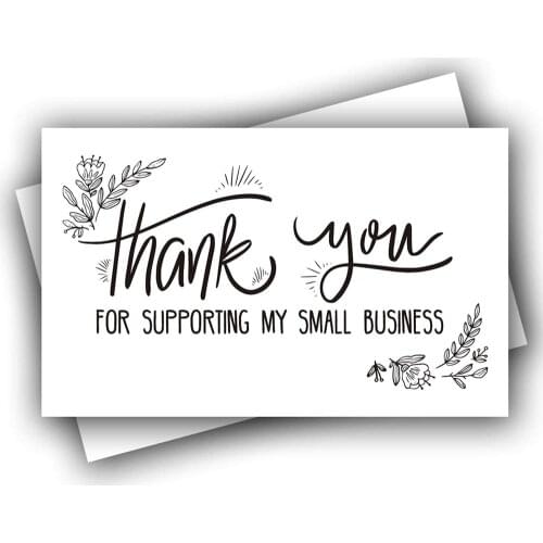10-30pcs Thank You for Supporting My Small Business Card Thanks Greeting Card Appreciation Cardstock for Owners Sellers