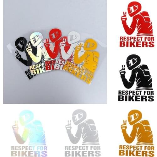 2pcs or 1pc Respect Biker Sticker For On Car Motorcycle Vinyl 3D Stickers Motorcycle Vinyl 3D Stickers And Decals 15x11CM