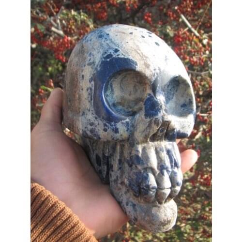 2387grams of natural quartz crystal dream amethyst skull to heal