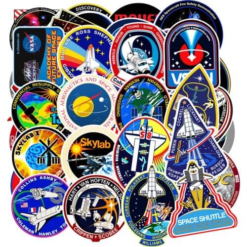 94Pcs PVC Waterproof Sticker Toys Aerospace Theme Decal for Phone Laptop Luggage Bicycle Guitar Moto Adhesive Gift Stickers
