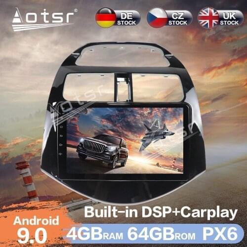 Aotsr Android 9 4+64G Car Radio Player GPS Navigation DSP Car Auto Stereo Video HD Multimedia For Chevrolet Spark (M300) 2010