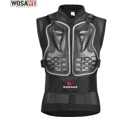 WOSAWE Motorcycle Jacket Motorbike Protective Armor Vest Racing Chest Back Protection Skiing Skating Gear Guard Riding Protector
