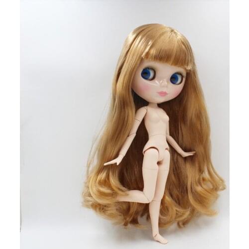 Free Shipping big discount RBL-789J DIY Nude Blyth doll birthday gift for girl 4color big eye doll with beautiful Hair cute toy