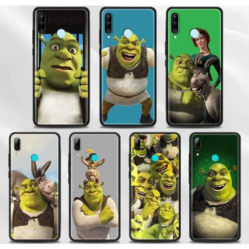 Shrek Coon cute Cartoon Moive Phone Case For Huawei P Smart Z 2019 2021 P30 Pro P40 Lite E P20 P10 Black Silicone Cover Bumper