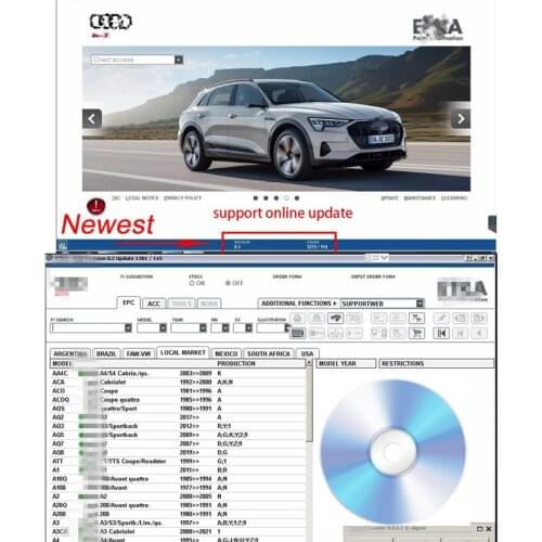 For V/W+AU//DI+SE//AT+SKO//DA, Support cars 2020 E T/ K 8 .2 V Group Vehicles Electronic Parts Catalogue until 2020 years