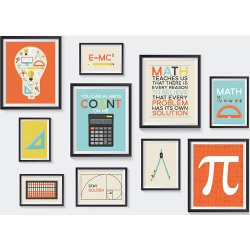 Math Rule Calculator Fibonacci Prints and Poters Wall Art Canvas Painting Early Education Wall Pictures For Kids Room Decor