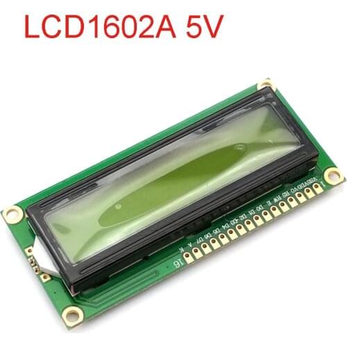 LCD1602 Monitor 1602A LCD Character 1602 5V Yellow Green/Blue Screen Display Modules, Backlight Yellow Green New 16 X 2