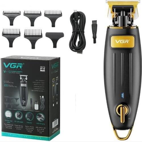 VGR 192 hair trimmer USB rechargeable hair clipper haircut machine oilhead clipper white hair carving clipper beard trimmer
