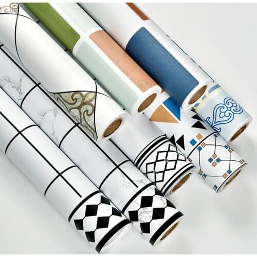 Oil-proof Waterproof Kitchen Wallpaper PVC Self Adhesive Vinyl Decor Film Pearl Cupboard Cabinet Furniture Renovation Stickers