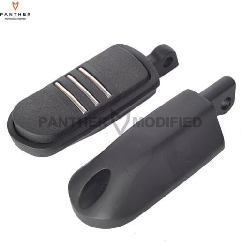 Matte Black Motorcycle V-Factor StreamLiner Rear Foot pegs Footrests case for Harley FLH Touring Glide FLST Softails