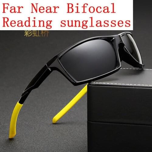Mens Sports Reading Glasses Bifocal Multifocal Men Women Lightweight Multifocal Presbyopic Glasses Black Near and Far NX