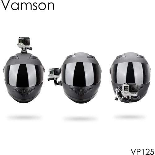 Vamson Helmet Accessories for Gopro Hero 6 5 4 3Set Kit Helmet Curved Adhesive Side Mount Adapter for Xiaomi YI for SJCAM VP125C