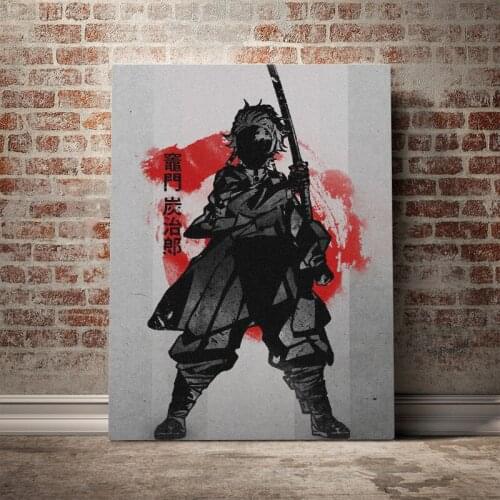 Kamado Tanjirou Demon Slayer Poster Canvas Wall Art Decoration prints for living Kid Children room Home bedroom decor painting