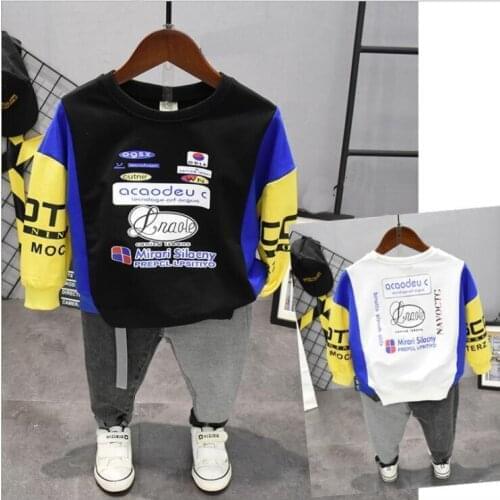 Baby Boys Clothes Suits Fish Style Boys Clothing Sets Sweater+jeans Pants Casual Sport Suits Toddler Sets Boys Clothing (D1385