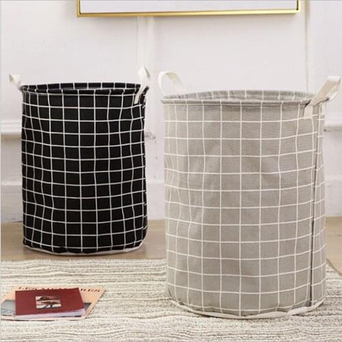 Simple Large Capacity Household Laundry Basket Cotton Waterproof Storage Pocket Dirty Clothing Sundries Toys Folding Storage Bag